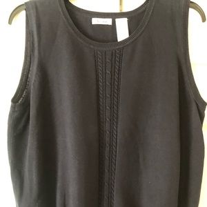 Liz & Co Navy Sleeveless Top